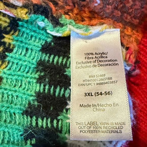 Ugly Christmas Sweater Mens or Unisex Santa Chimney 3XL 54-56 Holiday Time - Picture 5 of 8